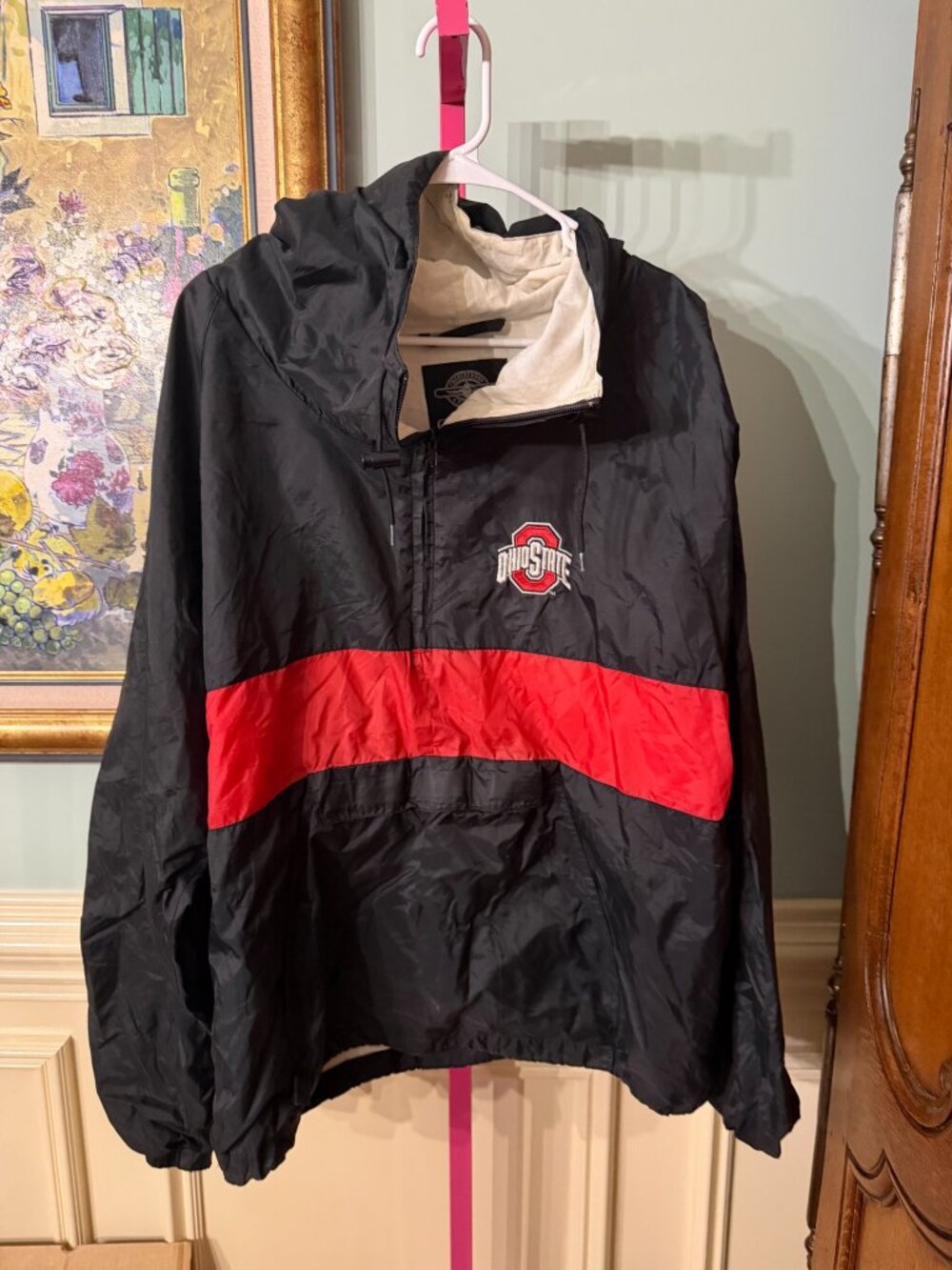 Charles River Ohio State Buckeyes Hooded Pullover Jacket Large